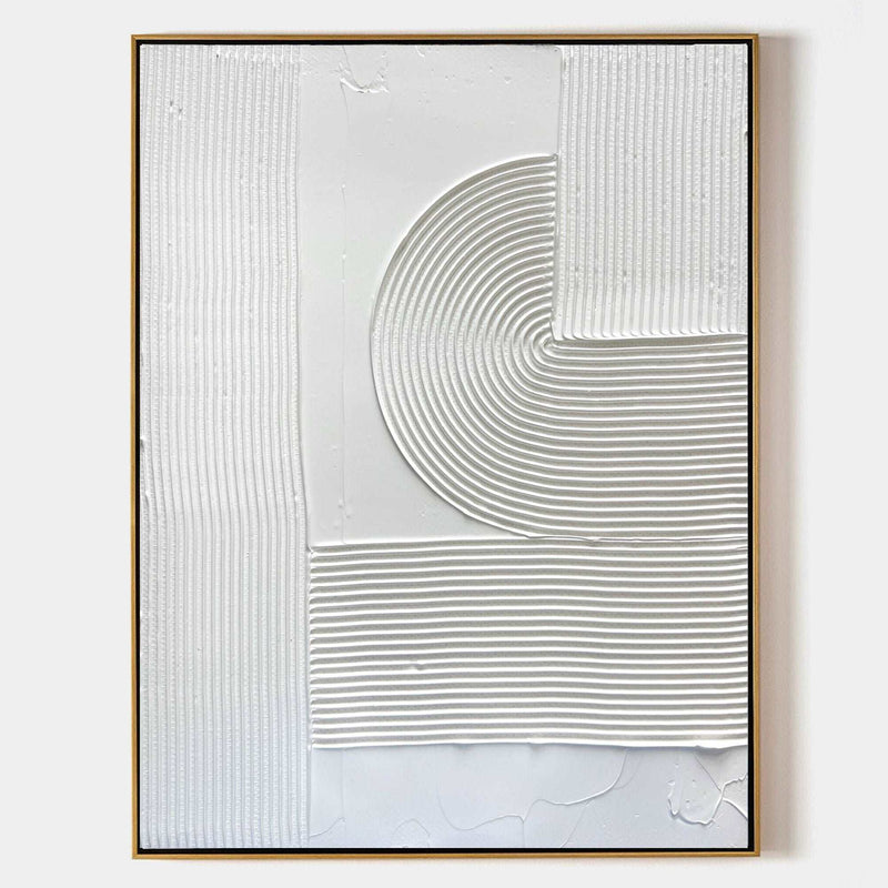 white minimalist painting abstract acrylic art white rich textured wall art canvas wall art for living room
