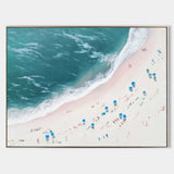 Large Abstract Coastal Canvas Acrylic Seascape Painting