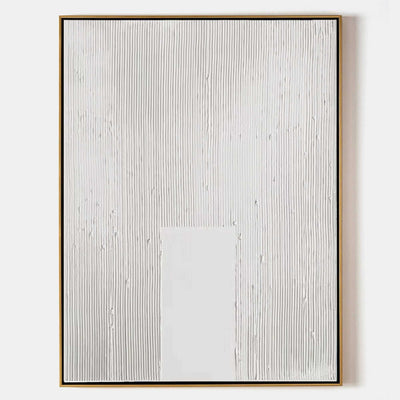 Large White Abstract Painting White Minimalist Painting White 3D Textured Painting Modern abstract painting Living Room Minimalist Art