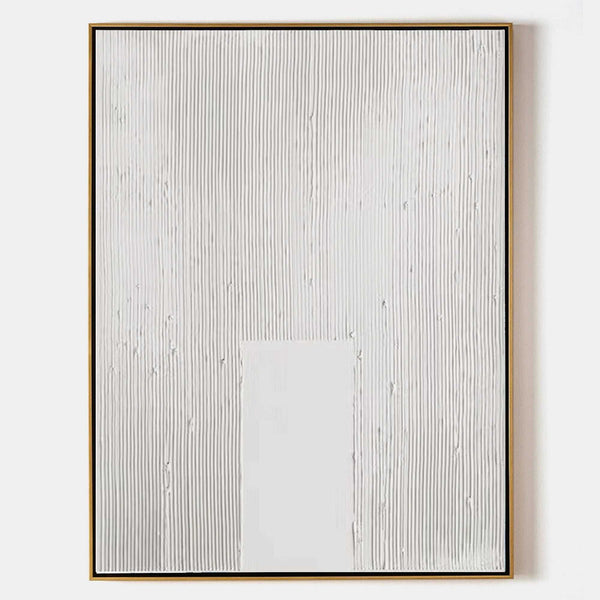 Large White Abstract Painting White Minimalist Painting White 3D Textured Painting Modern abstract painting Living Room Minimalist Art