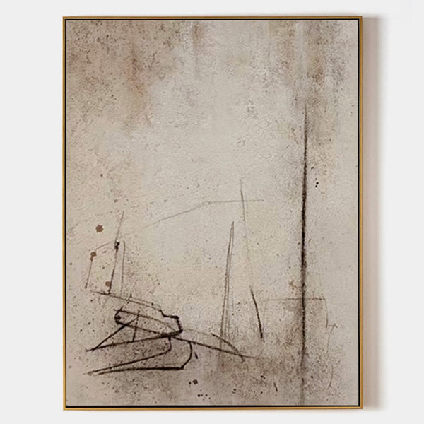Modern Brown And Beige Abstract Canvas Wall Art Earth Tone Minimalist Art Minimalist Painting 