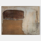 Brown And Beige Abstract Painting Minimalist Art Large Horizontal Canvas Paintings For Sale
