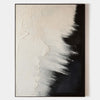 Minimalsit Painting Black and Beige Seashore Wall Art Rich Textured Art Painting For Sale