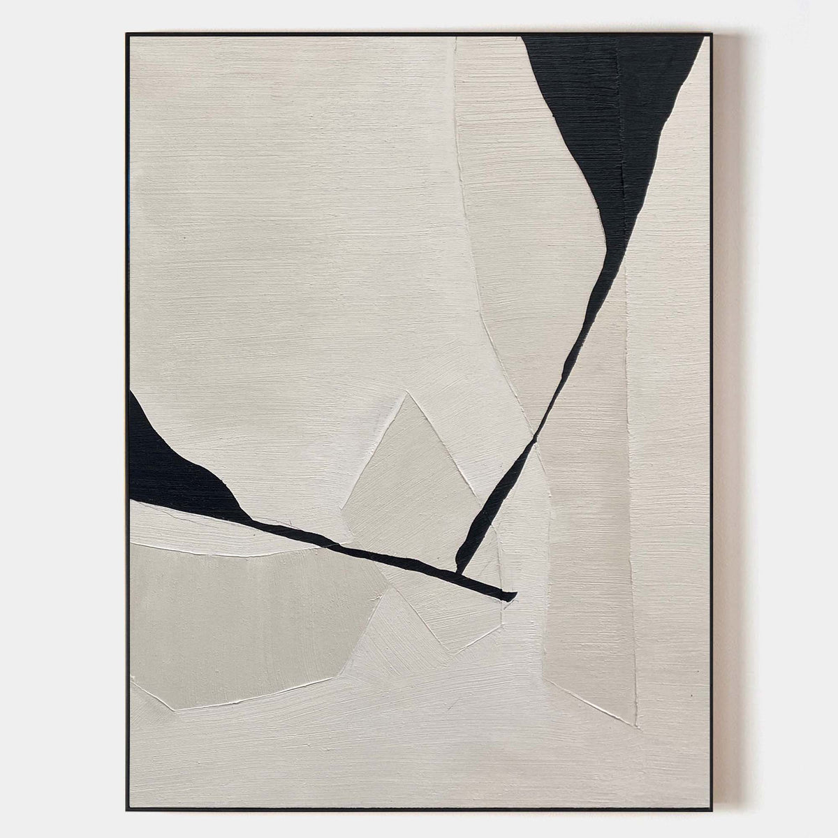 Modern Black And White Abstract Canvas Wall Art Minimalist Art ...