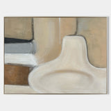 Brown And Beige Abstract Painting Minimalist Art Large Horizontal Canvas Paintings For Sale