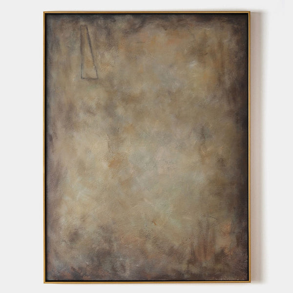 Brown Wabi-sabi Painting Minimalist Painting Brown Abstract Painting Brown Minimalist Abstract Art