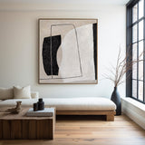 Modern Minimalist Abstract Painting Large Canvas Abstract Art Beige White