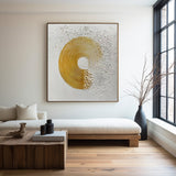 Yellow And White Abstract Art Painting Minimalist Wall Art Framed Canvas Art | Artexplore