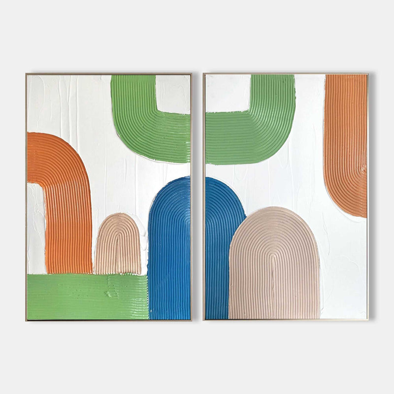3D Colorful Rich Textured Abstract Art Minimalist Art Large Abstract Modern Minimal Wall Art For Sale