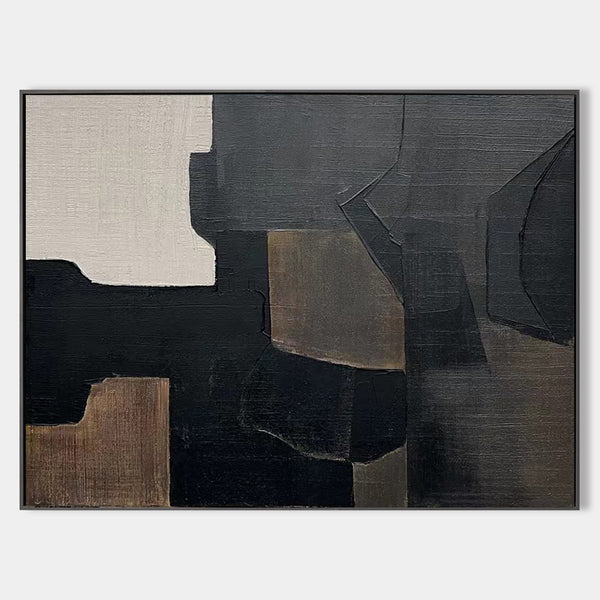 Black And Grey Wall Art Abstract Acrylic Art Canvas Painting For Living Room Painting Ideas On Home Decor