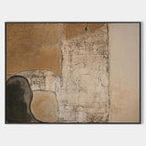 Brown And Black Abstract Painting Minimalist Art Large Horizontal Canvas Paintings For Sale