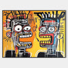 Modern Graffiti Paintings Basquiat Painting Textured Canvas Wall Art Handmade Canvas Art For Sale