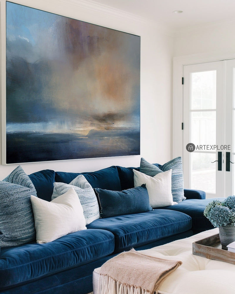 Large Seascape Wall Art Oversized Beach Wall Art Horizontal Coastal Wall Art