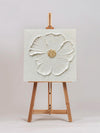 3D White Flower Abstract Painting Minimalist Abstract Art On Canvas Modern Flower Painting Painting For livingroom