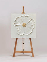 3D White Flower Abstract Painting Minimalist Abstract Art On Canvas Modern Flower Painting Painting For livingroom