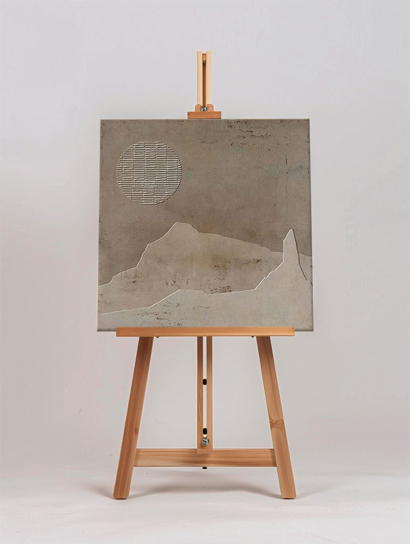 Brown Minimalist Brown Wall Art 3d Texture Canvas wall art Wabi-sabi Brown Abstract Painting