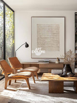 Minimalist Beige Abstract Art Original Canvas Painting For Living Room And Office