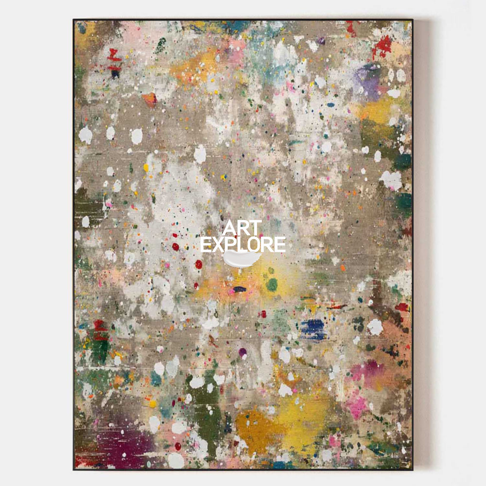 Modern Abstract Art With Textured Mosaic Effect For Living Room Decor
