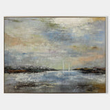 Unique Extra Large Coastal Wall Art Abstract Beach Painting Contemporary Seascape Paintings