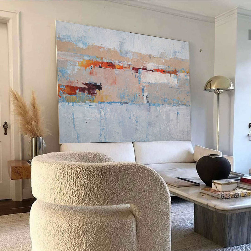 Acrylic Abstract Landscape Painting Extra Large Contemporary Abstract Painting On Canvas Grey Abstract Painting 