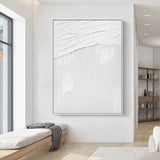 Large Textured White Painting Extra Large Plaster White Painting Art White Minimalist Abstract Painting White wall painting