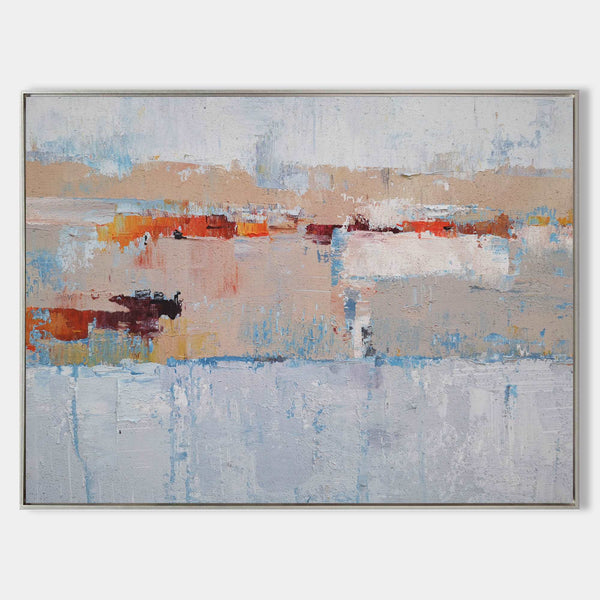 Acrylic Abstract Landscape Painting Extra Large Contemporary Abstract Painting On Canvas Grey Abstract Painting 