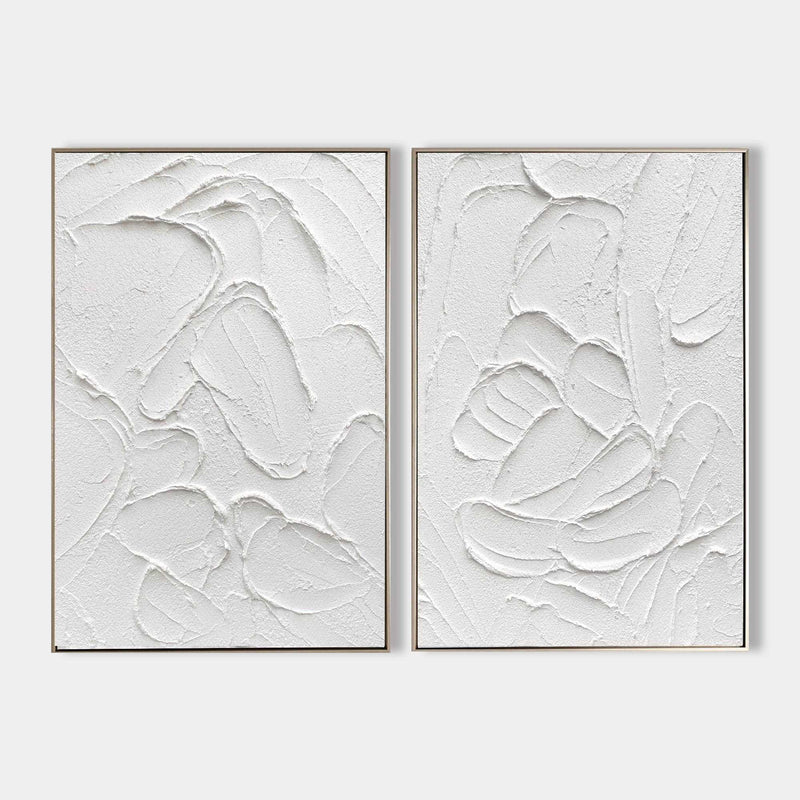 3D White Abstract Art Minimalist Art Large Abstract Modern Minimal Wall Art For Sale