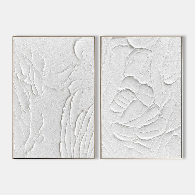 3D White Abstract Art Minimalist Art Large Abstract Modern Minimal Wall Art For Sale