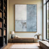 Blue And White Texture Painting on Canvas Modern Minimalist Luxury Art Blue Abstract Wall Art Blue  Abstract Painting For Sale