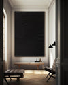 Large Black Abstract Painting Black Minimalist wall Painting Black 3D Textured Painting Modern abstract wall art Minimalist Painting Art