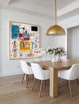 Vibrant Abstract Graffiti Painting With Urban Street Art Style For Modern Living Room Decor