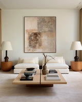 Brown And Natural Minimalist Abstract Art On Canvas Modern Painting Abstract Painting For livingroom