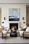 Extra large black and brown minimalist abstract artabstract acrylic painting for living room