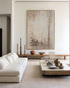 Modern Brown And Beige Abstract Canvas Wall Art Earth Tone Minimalist Art Minimalist Painting 