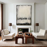 Grey White Abstract Minimalist Painting On Canvas Extra Large Vertical Wall Art Modern Canvas Art