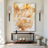 Large White Yellow Minimalist Wall Art Bright Color Wall Art Painting Custom Handmade Art Painting