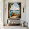 Modern Lake View Oil Painting Textured Wall Art, Beautiful Lake View Impressionistic Painting