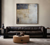 Wabi-sabi Brown Grey Painting Square Minimal Painting Large Canvas Wall Art For Sale