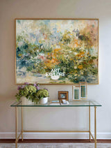 Contemporary Abstract Wildflower Painting Original Oil And Acrylic Art For Modern Living Room Decor