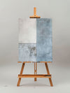 Blue And White Texture Painting on Canvas Modern Minimalist Luxury Art Blue Abstract Wall Art Blue  Abstract Painting For Sale