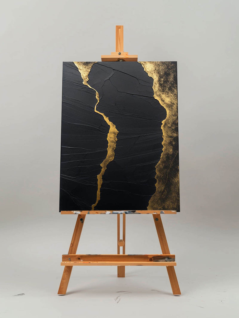 Modern Black And Gold Wall Art Luxury Modern Wall Art Black Texture Art Original Oil Paintings