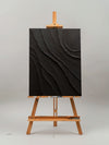 Large Black Abstract Painting Black Minimalist wall Painting Black 3D Textured Painting Modern abstract wall art Minimalist Painting Art