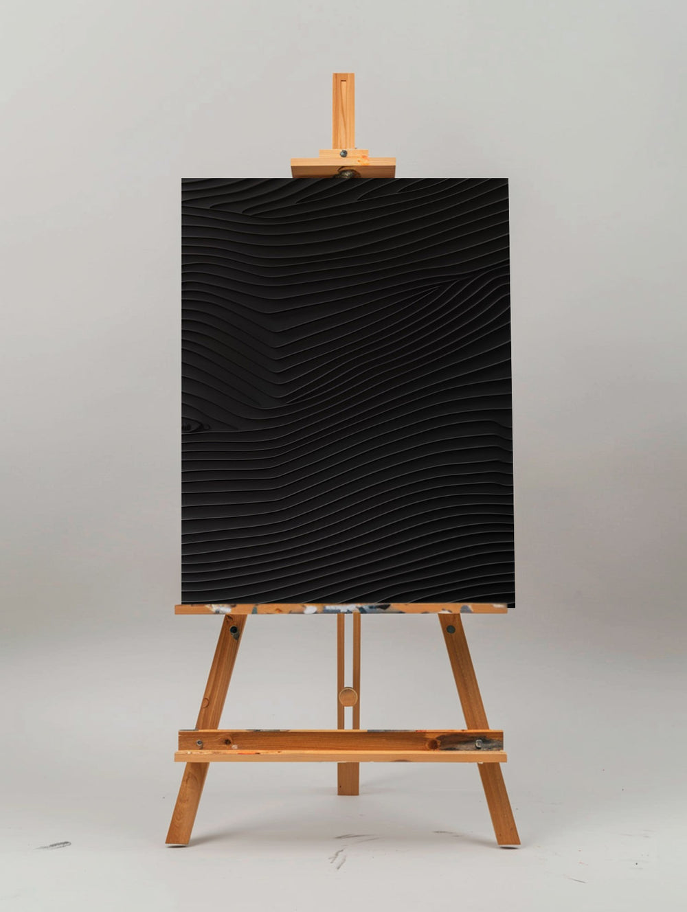 Large Black Abstract Painting Black Minimalist wall Painting Black 3D Textured Painting Modern abstract wall art Minimalist Painting Art