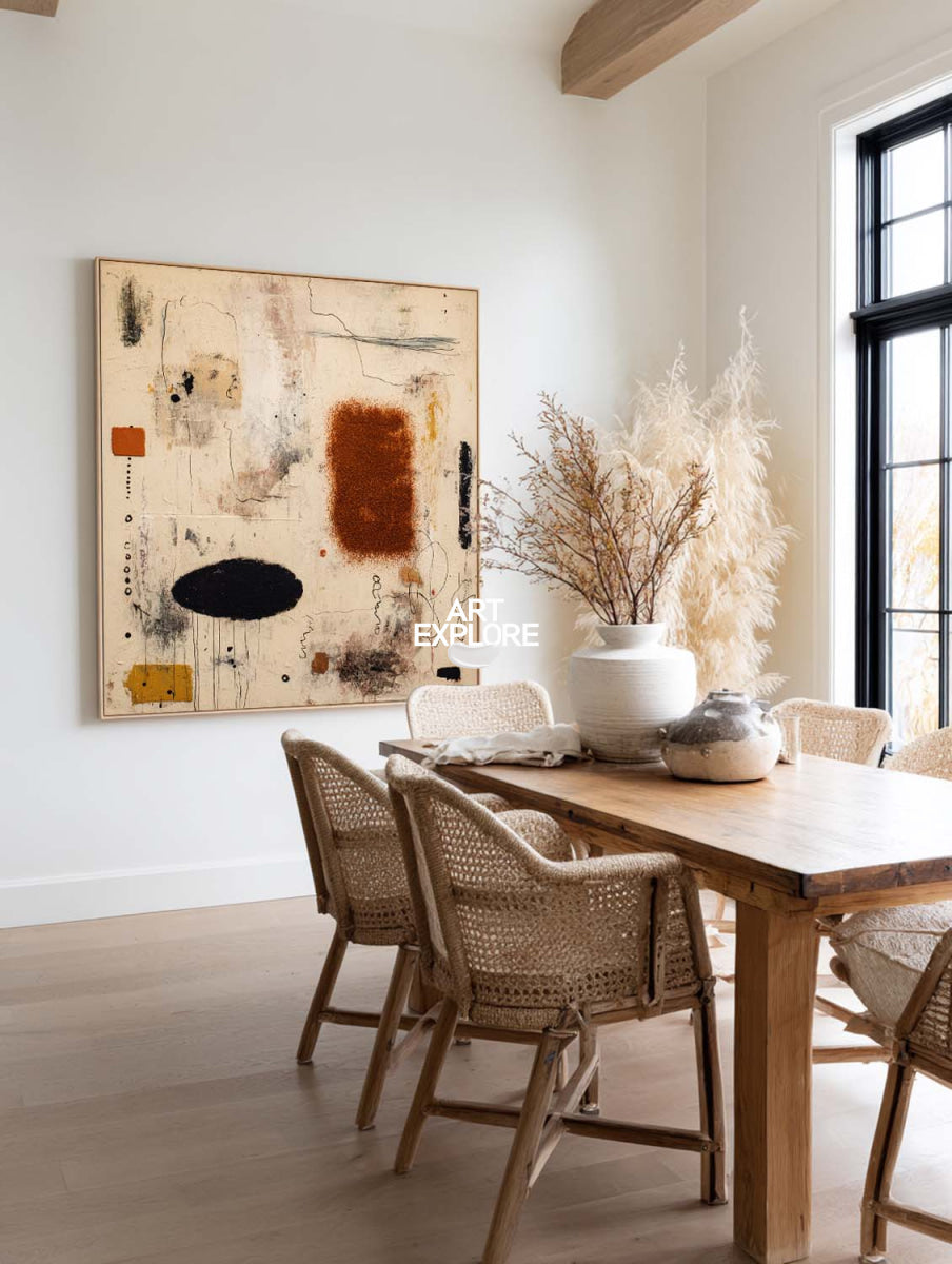 Original Square Canvas Art Blending Modern And Abstract Styles For Any Room
