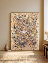 Original Abstract Expressionist Painting With Dynamic Lines For Modern Living Room Decor