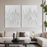 3D White Abstract Art Minimalist Art Large Abstract Modern Minimal Wall Art For Sale