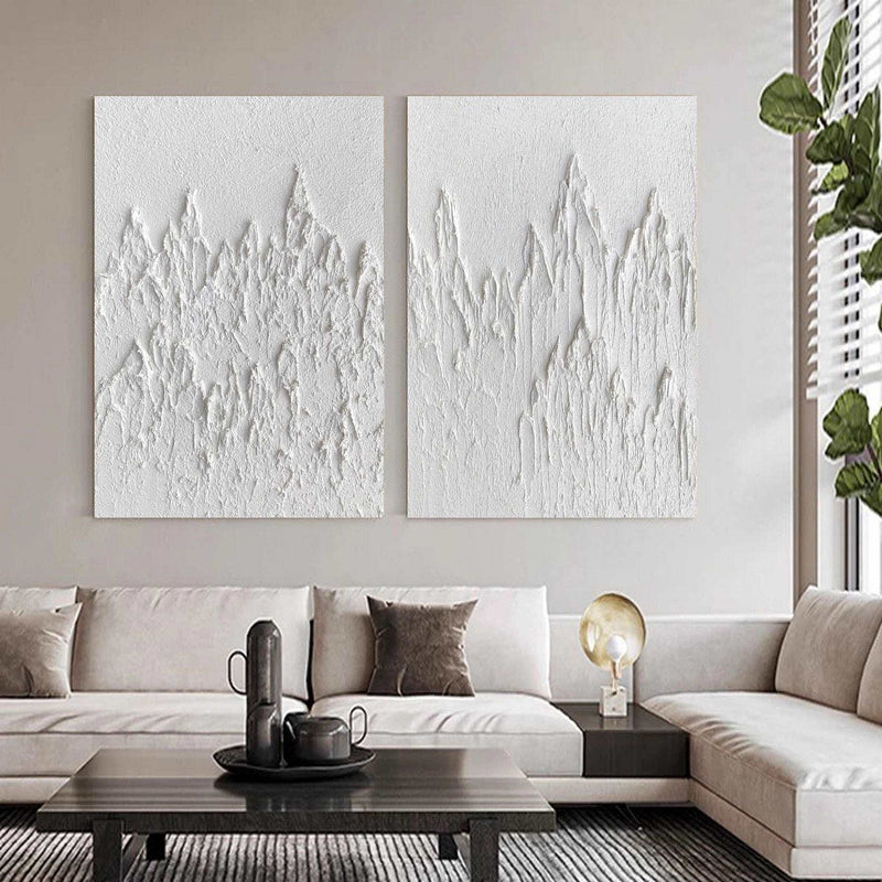 3D White Abstract Art Minimalist Art Large Abstract Modern Minimal Wall Art For Sale