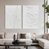 3D White Abstract Art Minimalist Art Large Abstract Modern Minimal Wall Art For Sale