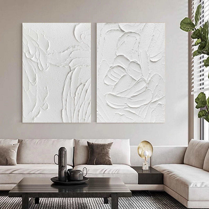 3D White Abstract Art Minimalist Art Large Abstract Modern Minimal Wall Art For Sale