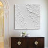 Abstract Plaster Art Canvas Plaster Painting White Minimalist Abstract Painting